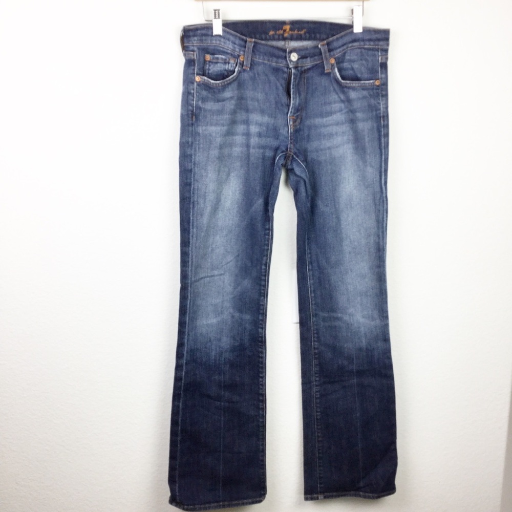 7 for All Mankind Bootcut Faded Wash Jeans